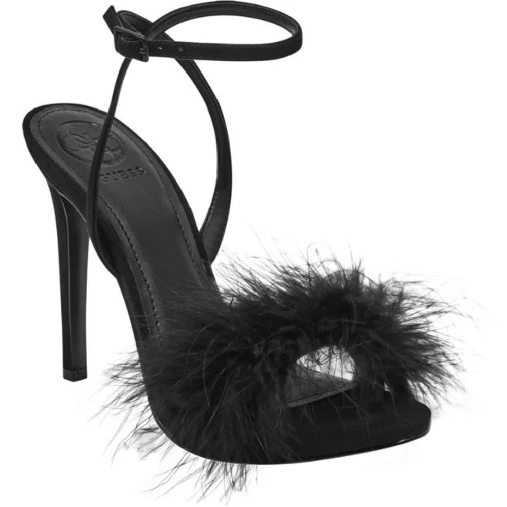 Guess Plumes Avis Feathered Dress Heel/Sandal